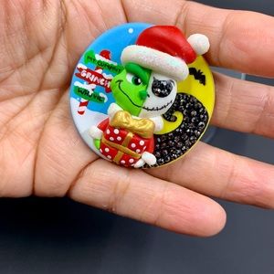 Grinch and Jack magnet clay